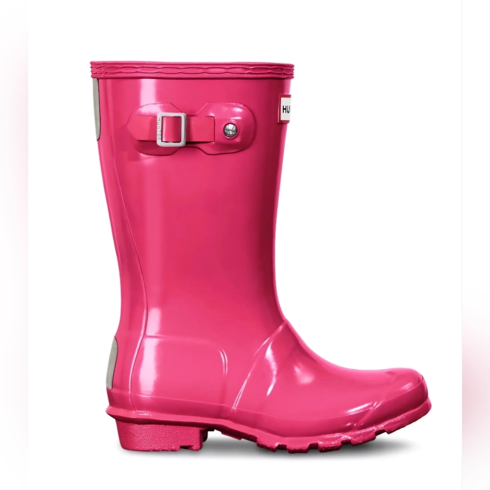 Hunter Boots Short Size 8 in Pink Gloss
